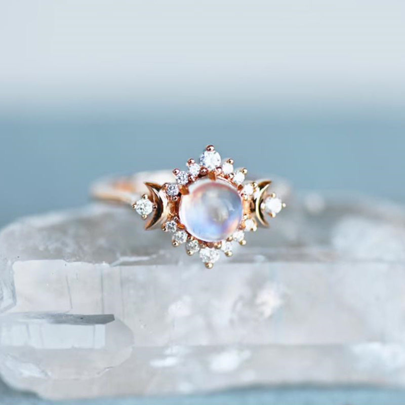 Bague Pierre de Lune Mon Soleil et mes Etoiles