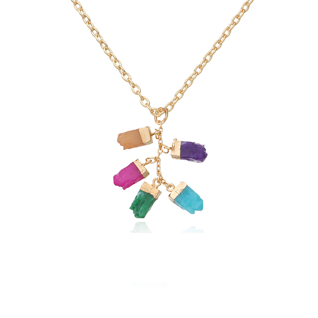 Collier avec pendentif en cristal coloré Olivenorma