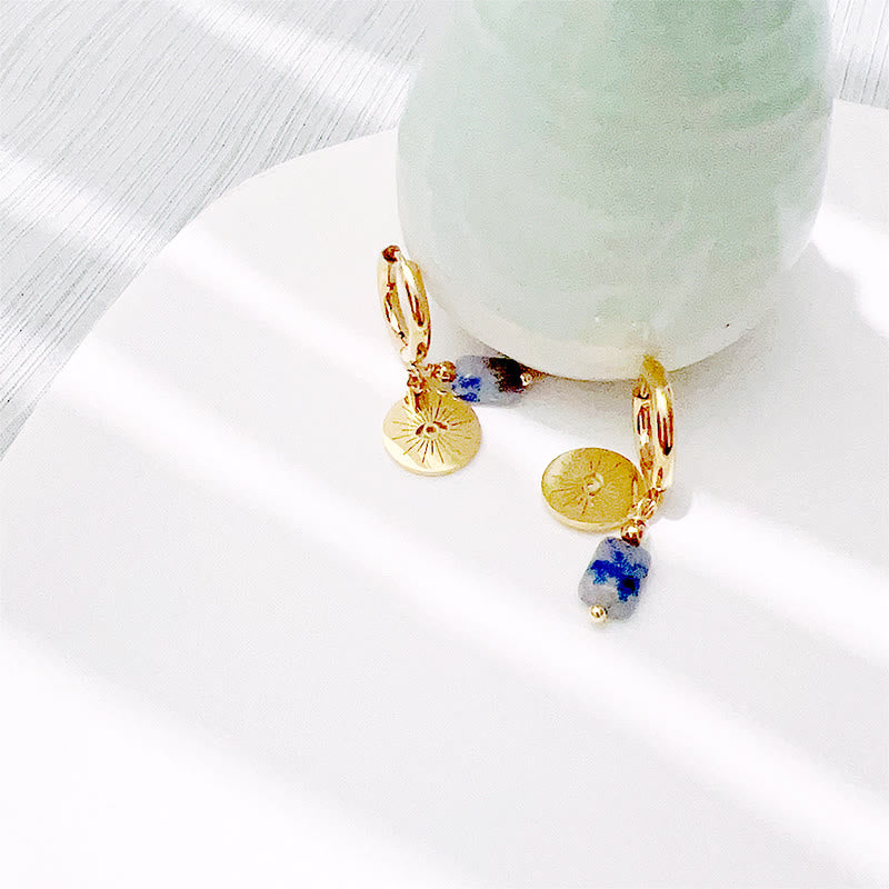 Collier et bracelet en sodalite bleue naturelle Olivenorma avec mauvais œil