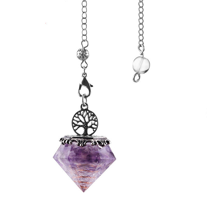 Pendule géométrique en cristal naturel Arbre de vie Olivenorma