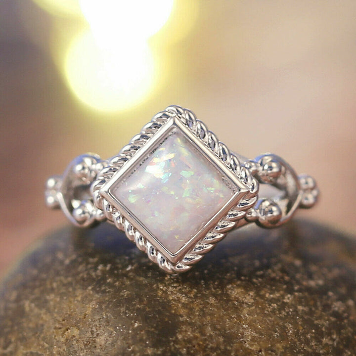 Bague en opale de feu ovale Olivenorma