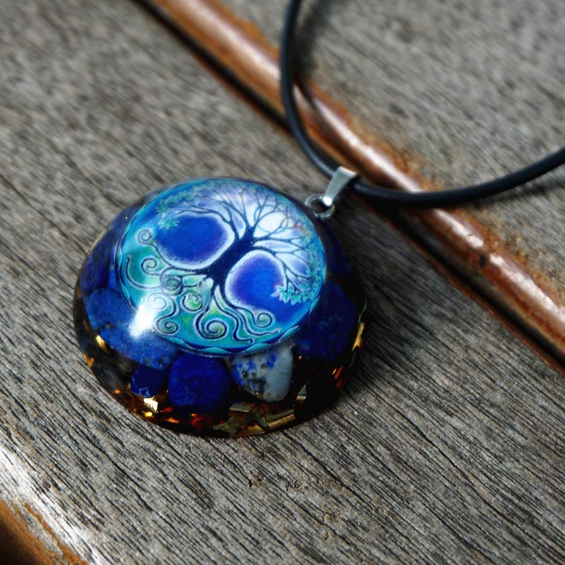 Collier Reki Arbre de Vie en Lapis Lazuli Olivenorma