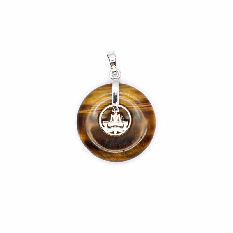 Collier Arbre de vie avec boucle de paix en cristal naturel Olivenorma