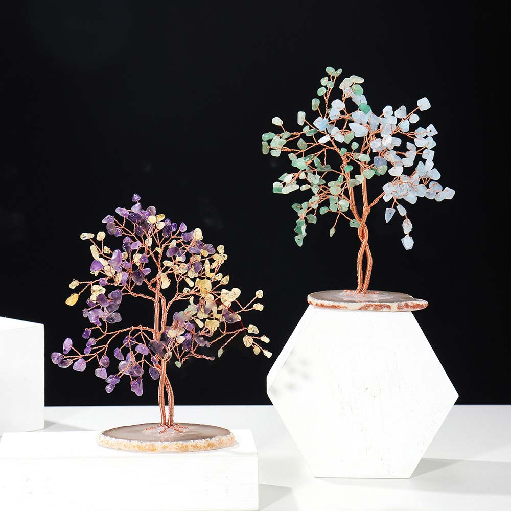 Arbre Feng Shui en pierre de cristal naturel Olivenorma