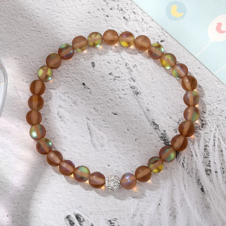 Bracelet Olivenorma en perles de verre et cristal de zircon