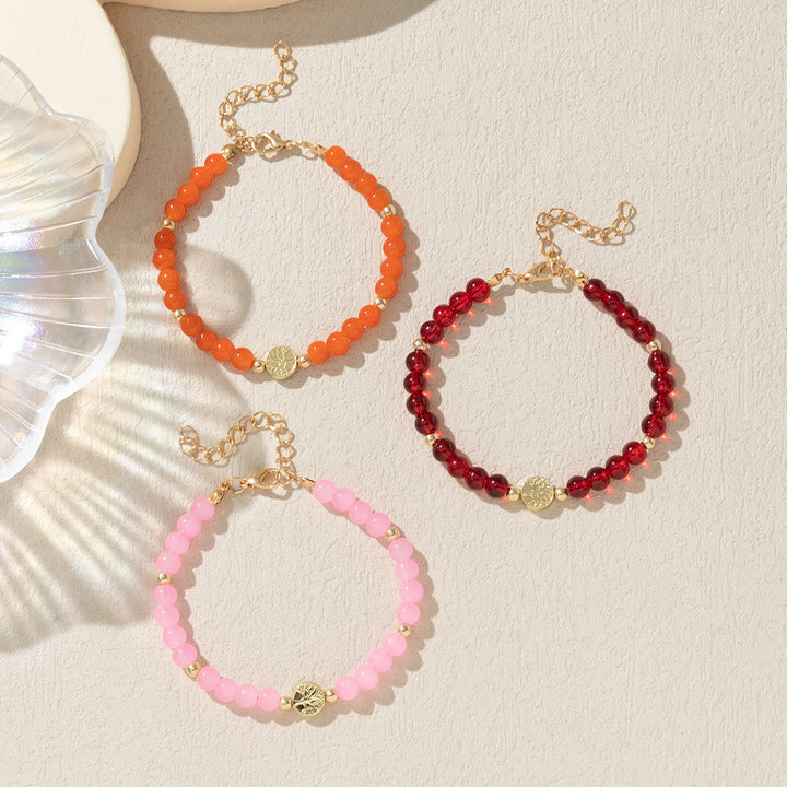 Bracelet Arbre de vie en perles de cristal multicolores Olivenorma