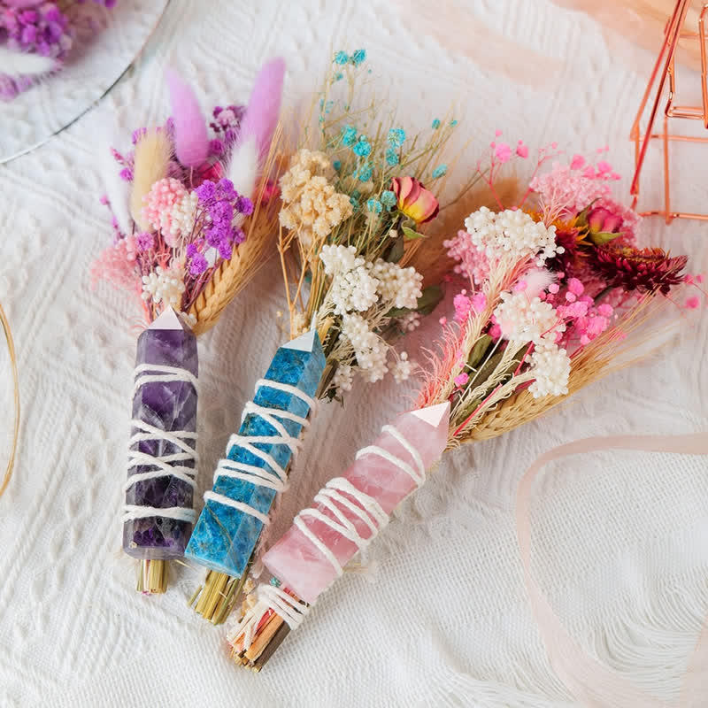 Bouquet éternel Olivenorma Baguettes en cristal naturel