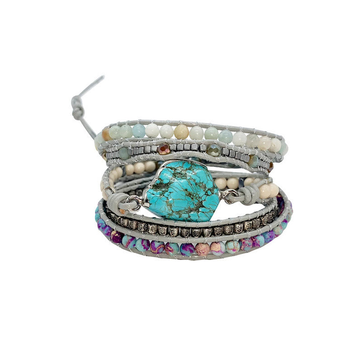 Bracelet enroulé Déesse Turquoise Romantique