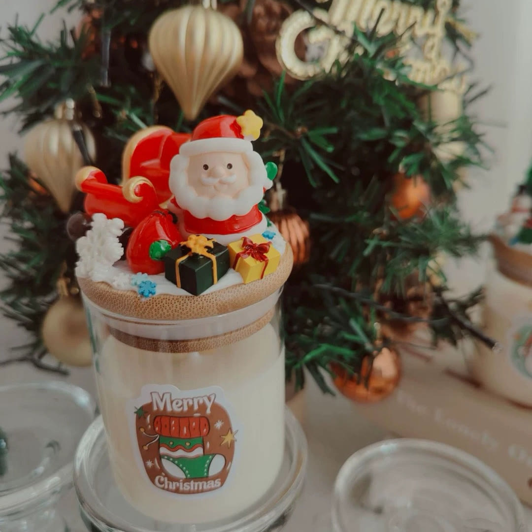 Bougie décorative de Noël du Père Noël Olivenorma