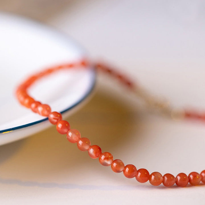 Bracelet énergétique en agate rouge Sunset Speed