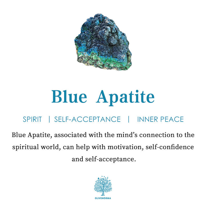 Bracelet de montre Apple en corde élastique avec perles d'apatite bleue Olivenorma