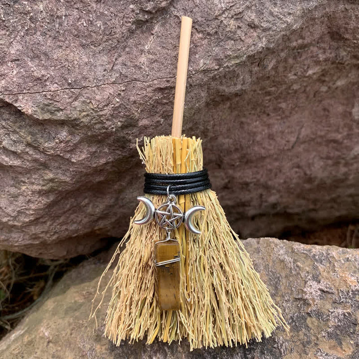 Mini balai magique Olivenorma en forme d'étoile et de lune en cristal