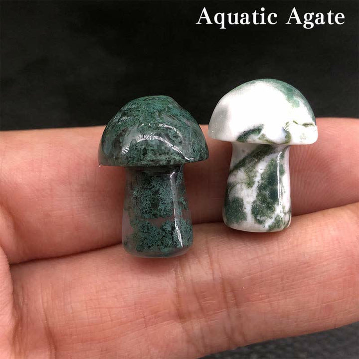 Décoration de mini champignons en cristal naturel Olivenorma