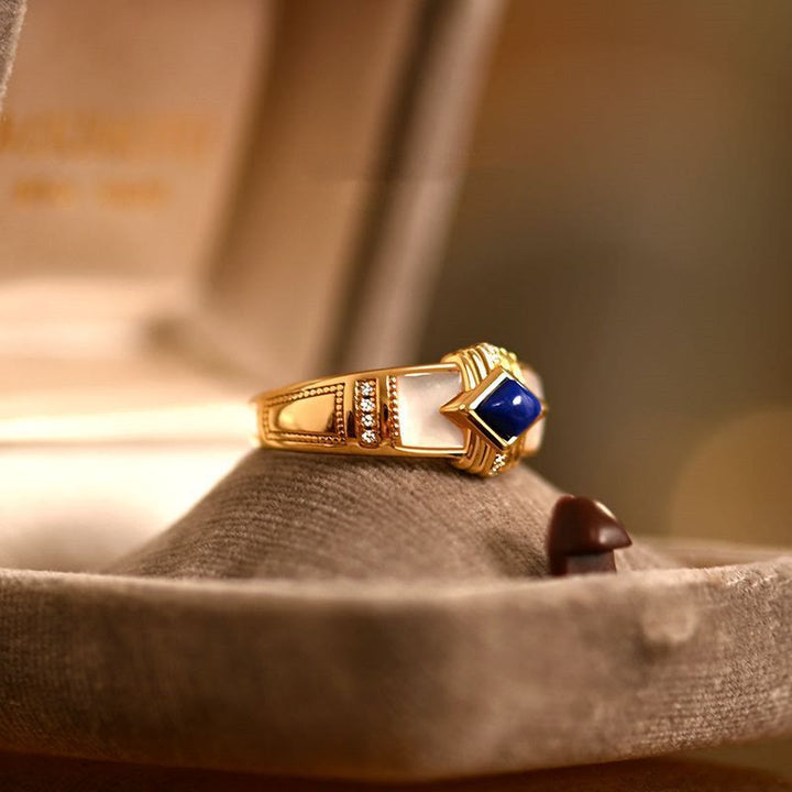 Bague Olivenorma Losange Lapis Lazuli