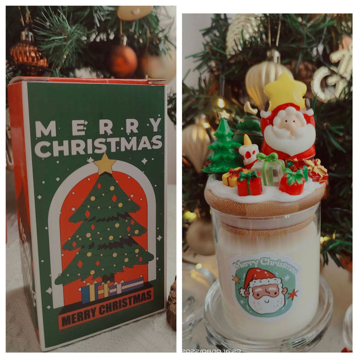 Bougie décorative de Noël du Père Noël Olivenorma
