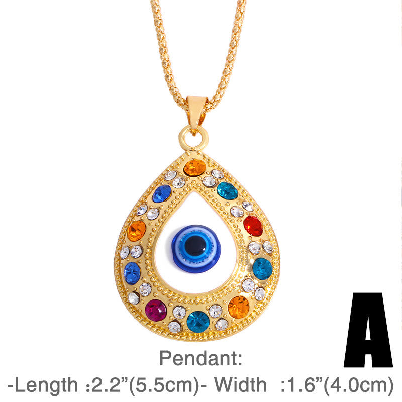 Collier avec pendentif en zircon HAMSA Evil Eye