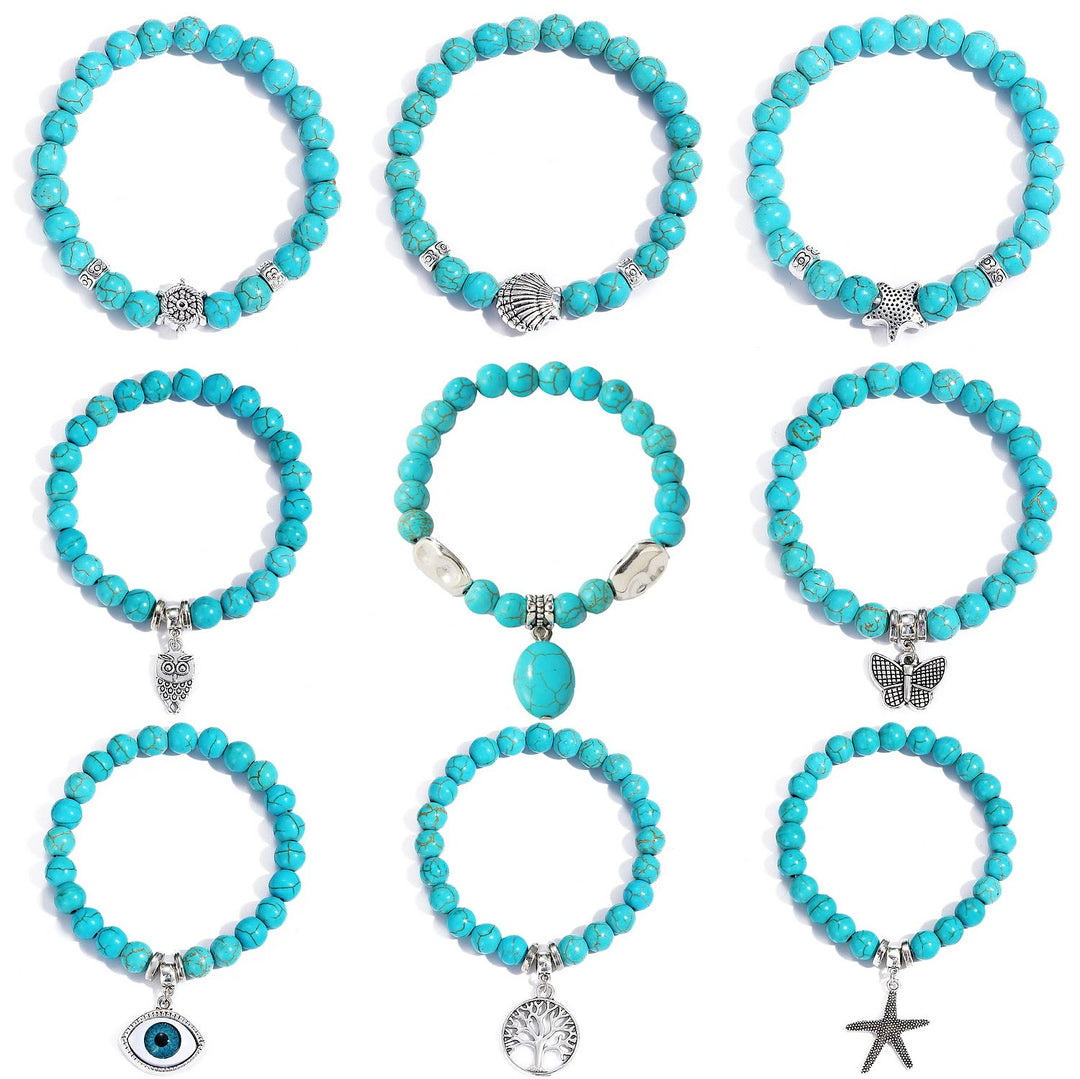Bracelet turquoise contre le mauvais œil Olivenorma « Protection éternelle »