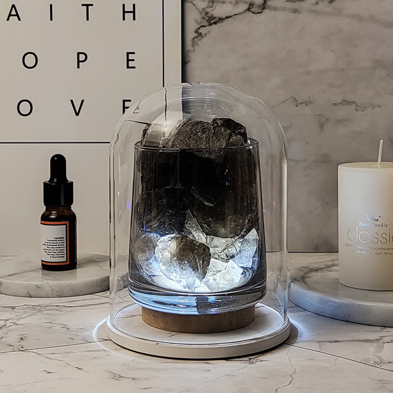 Lampe d'aromathérapie en cristal de pierre avec diffuseur sans feu Olivenorma