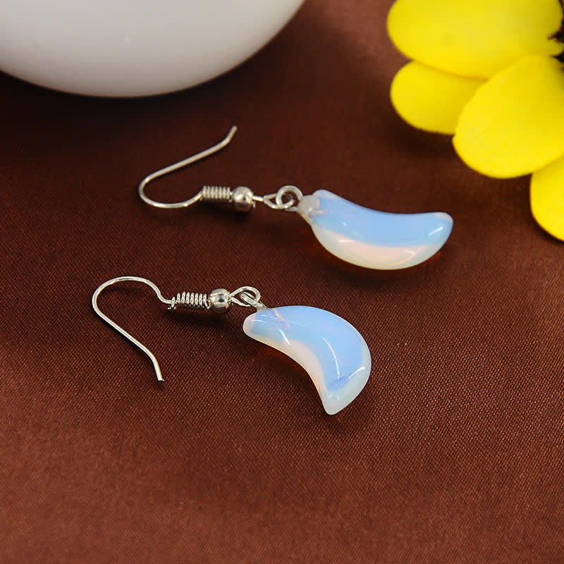Boucles d'oreilles Moon Reki en Opale Naturelle