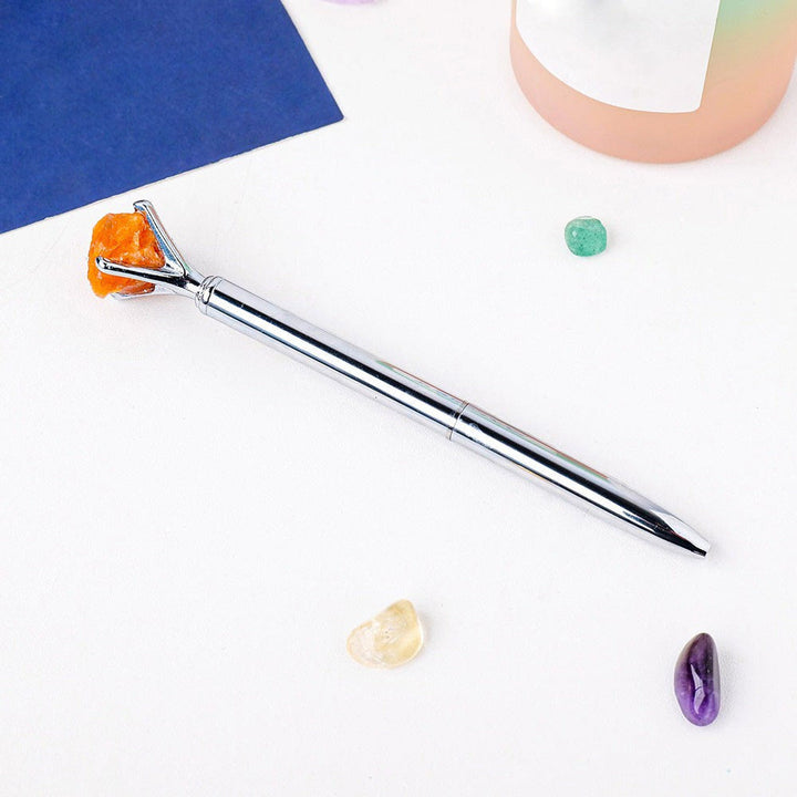 Stylo de manifestation de pierre brute Olivenorma Décoration de pierres précieuses