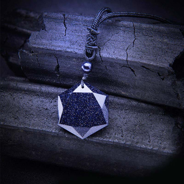 Collier de guérison en grès bleu Olivenorma