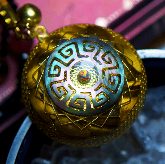 Collier pendentif œil de tigre Olivenorma Awakened Soul Collier orgone