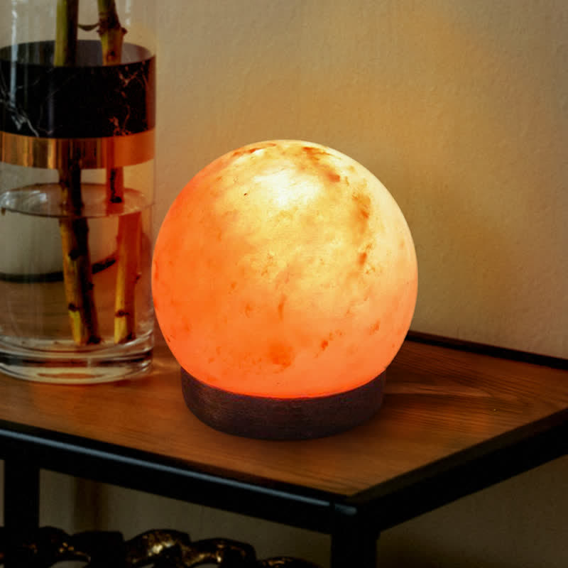 Lampe de sel rose de l'Himalaya en forme de boule Olivenorma