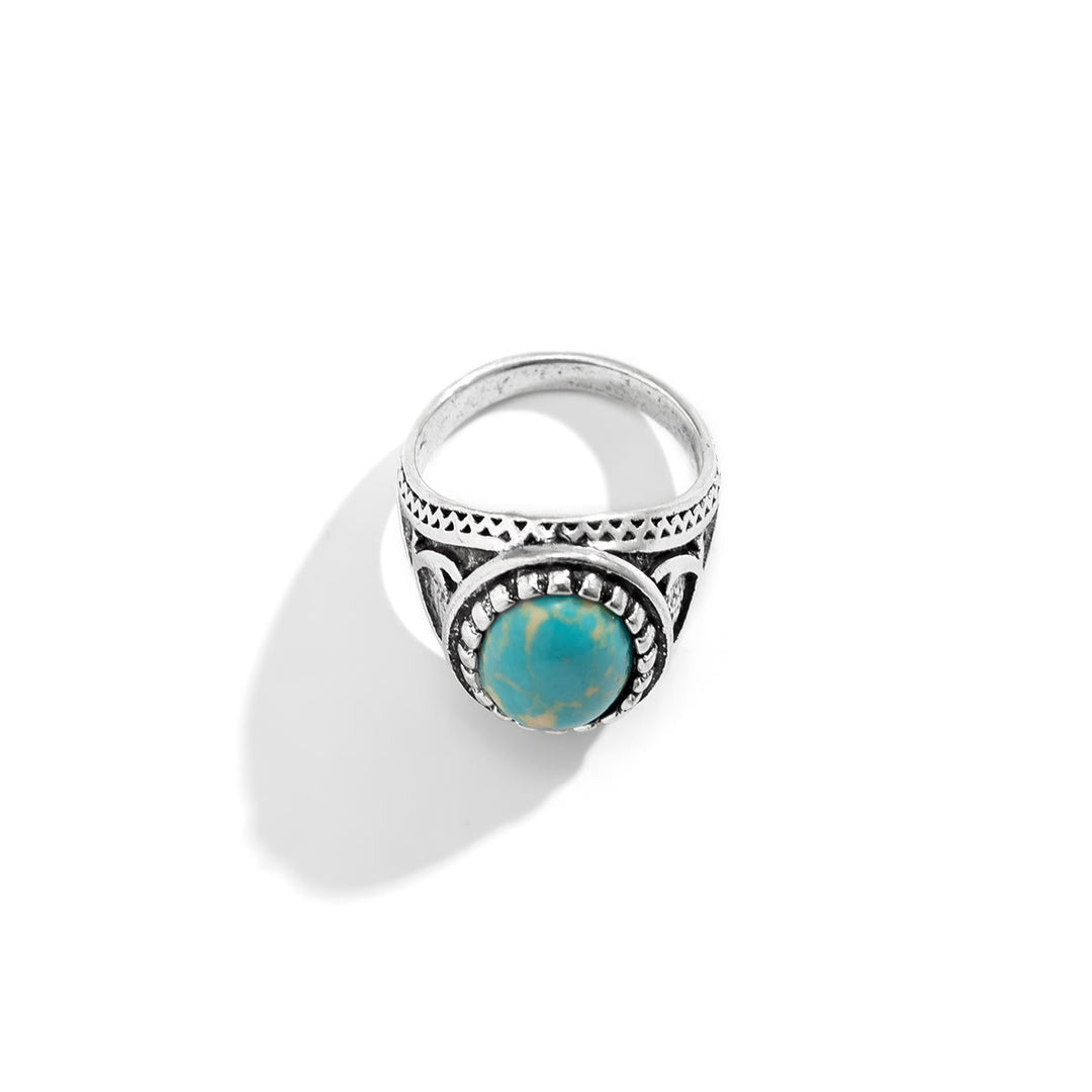 Bague rétro turquoise Olivenorma pour homme - image 5