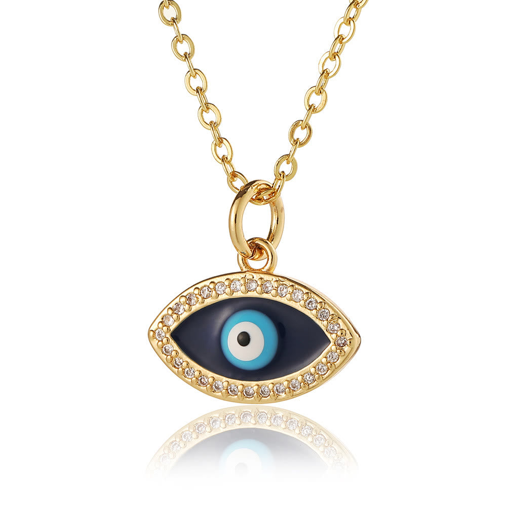 Collier en époxy en forme de cœur avec le mauvais œil Hamsa Olivenorma