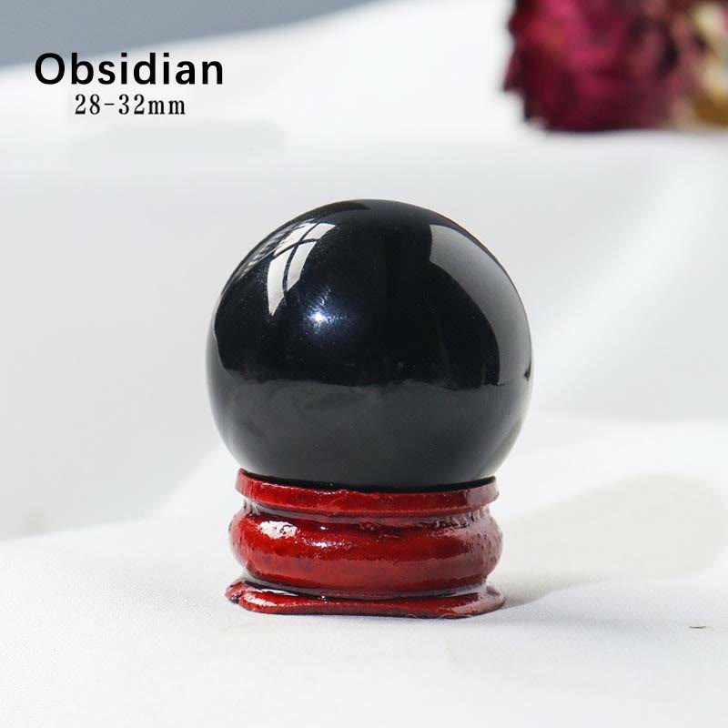 Ensemble de 9 boules de cristal naturelles et de pierres précieuses Olivenorma