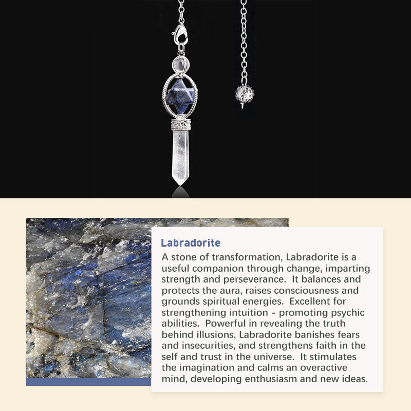 Pendule en pierre de cristal naturel