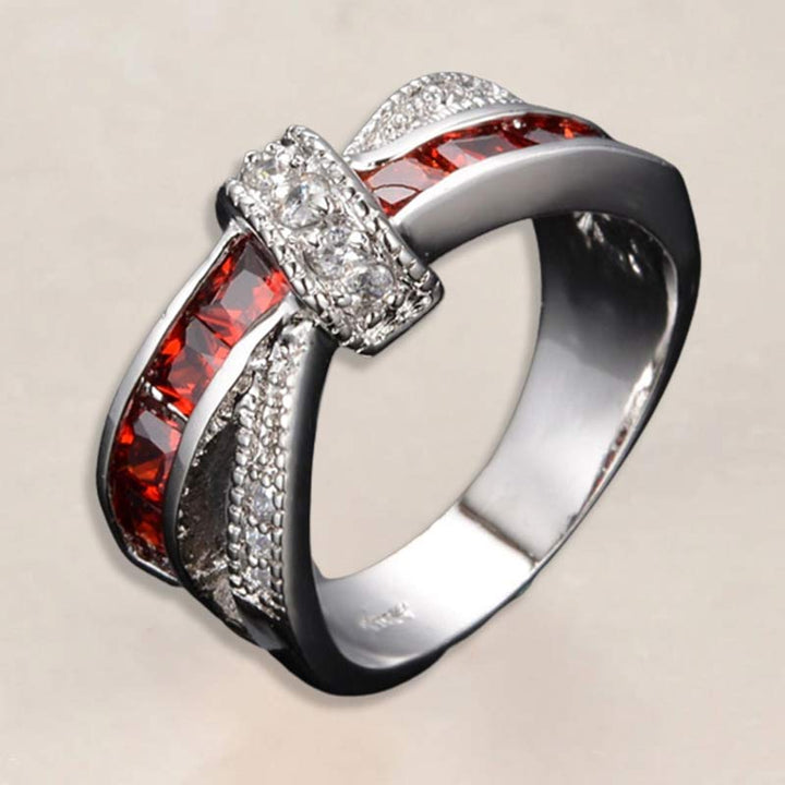 Bague nœud papillon en saphir avec pierre de naissance de septembre Olivenorma