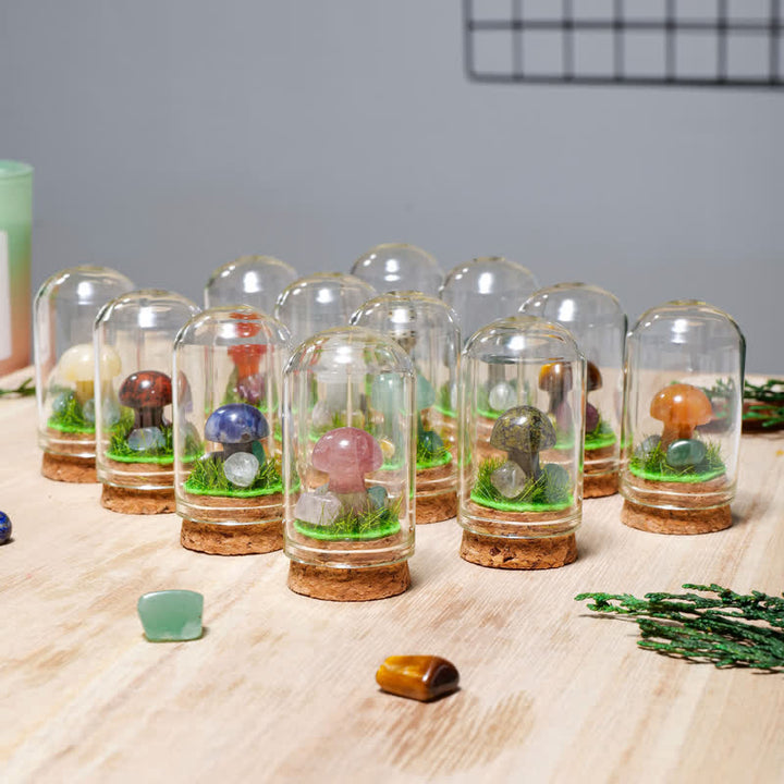 Couvercle en verre Olivenorma Décoration champignon en cristal naturel