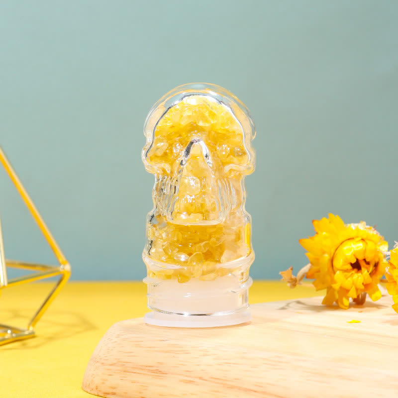 Bouteille d'eau en cristal avec crâne Olivenorma