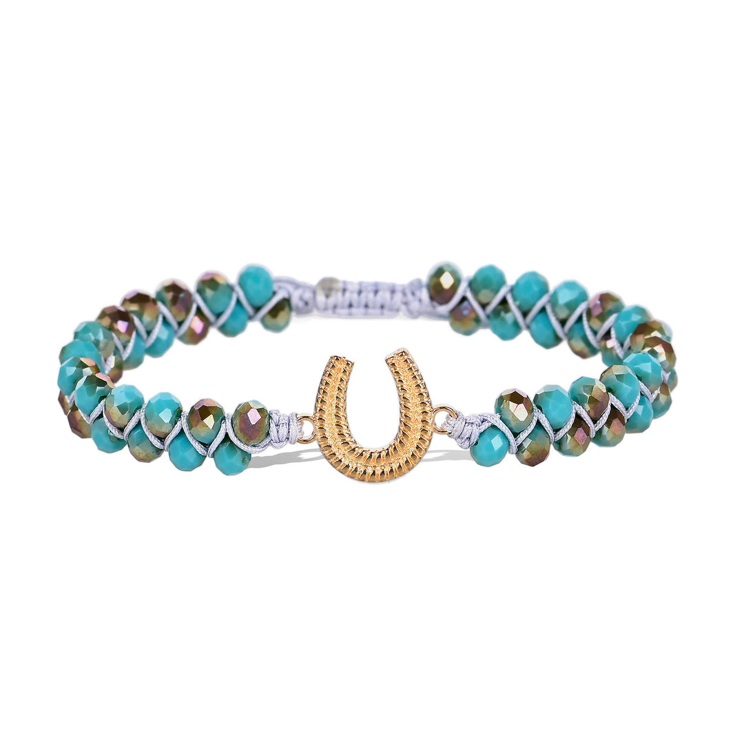 Bracelet de guérison turquoise fer à cheval porte-bonheur Olivenorma