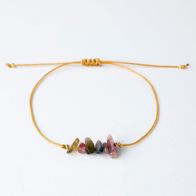 Bracelet tressé en pierres précieuses irrégulières Olivenorma « Les souhaits de guérison de la nature »