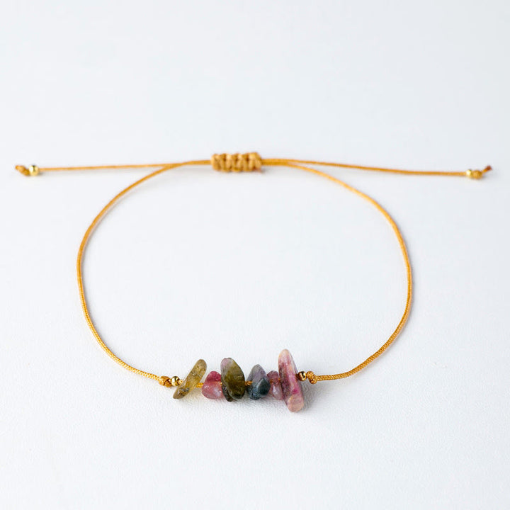 Bracelet tressé en pierres précieuses irrégulières Olivenorma « Les souhaits de guérison de la nature »