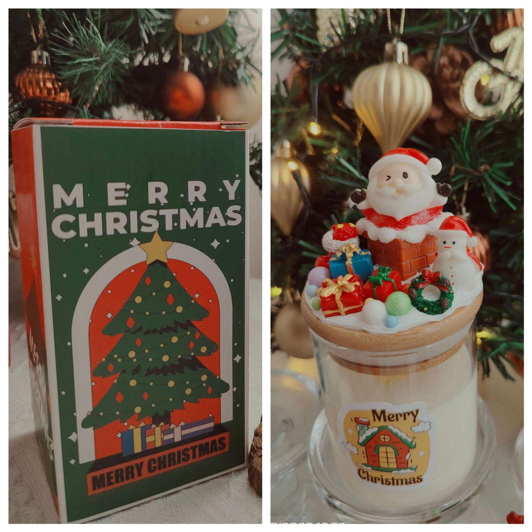 Bougie décorative de Noël du Père Noël Olivenorma