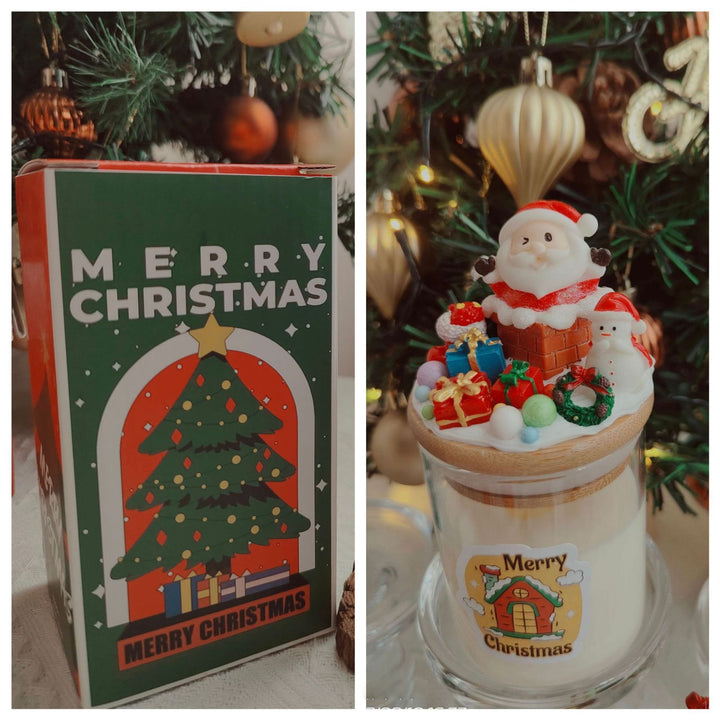 Bougie décorative de Noël du Père Noël Olivenorma