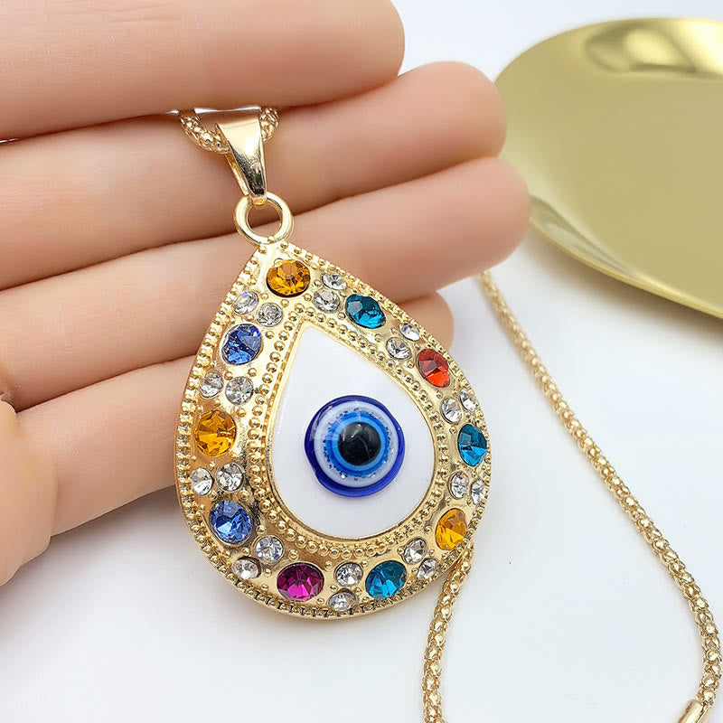 Collier avec pendentif en zircon HAMSA Evil Eye