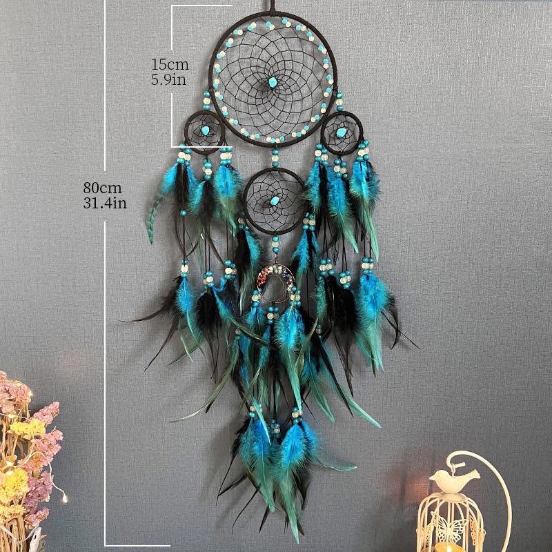 Attrape-rêves arbre de vie turquoise chakra Olivenorma