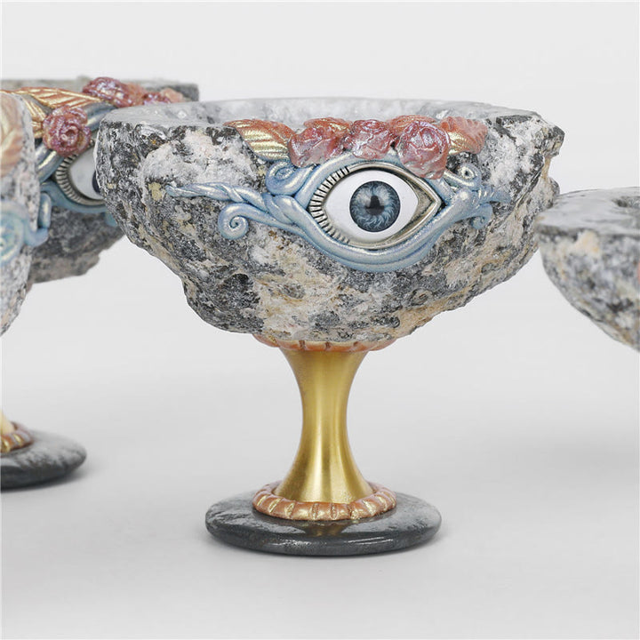 Géode de cristal naturel Olivenorma Décoration Saint Graal Mauvais œil