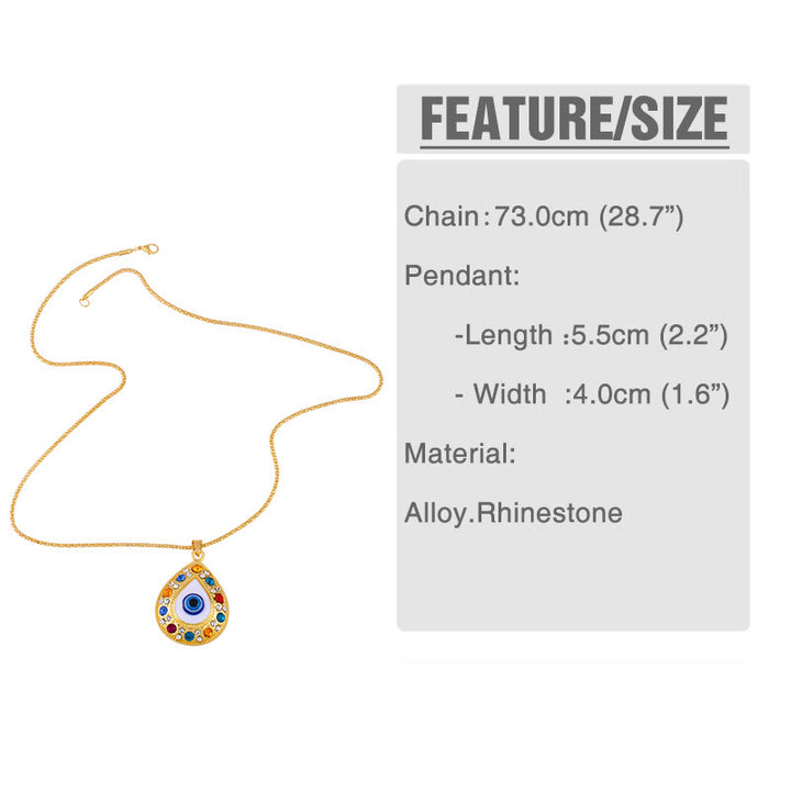 Collier avec pendentif en zircon HAMSA Evil Eye