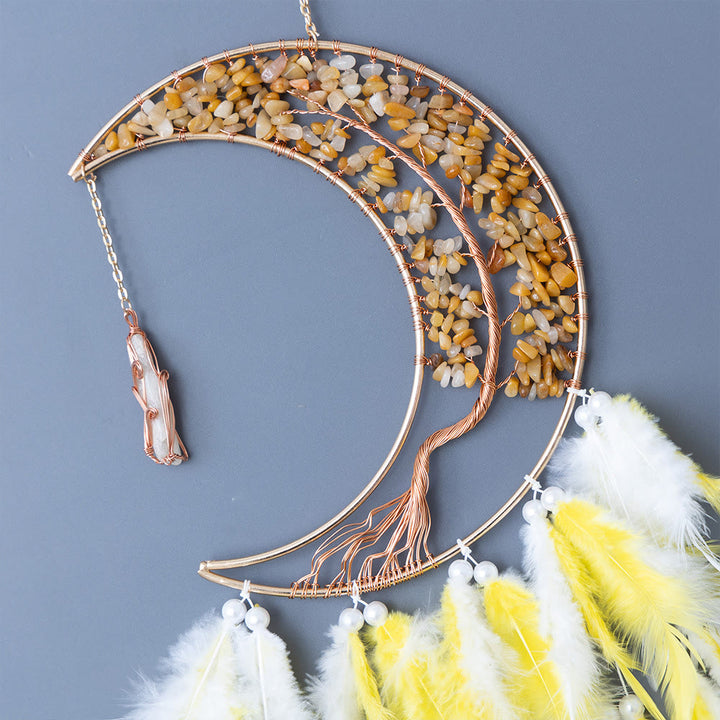 Arbre de vie tissé en gravier naturel Olivenorma Attrape-rêves lunaire