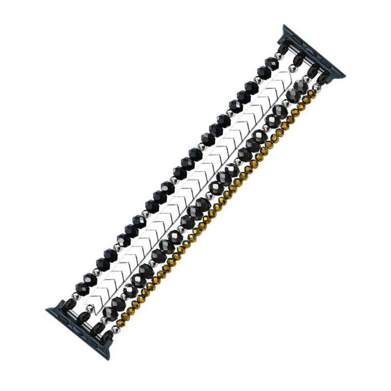 Bracelet de montre en alliage avec perles de cristal et flèche Olivenorma