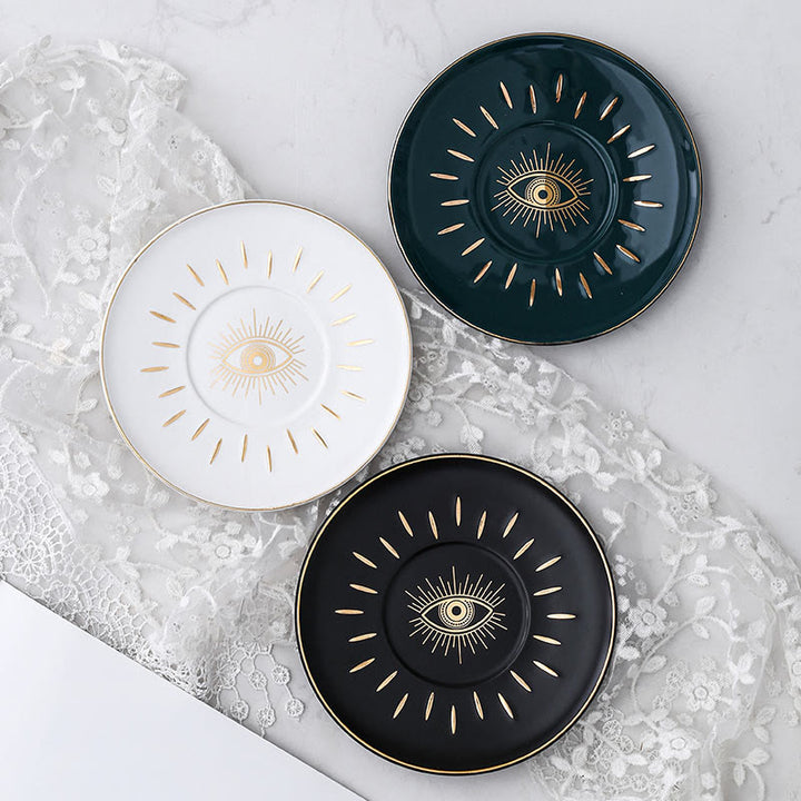 Plateau de rangement pour bijoux en céramique Olivenorma Evil Eye