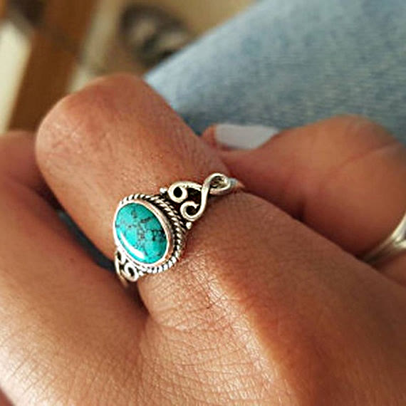 Bague Olivenorma en turquoise verte