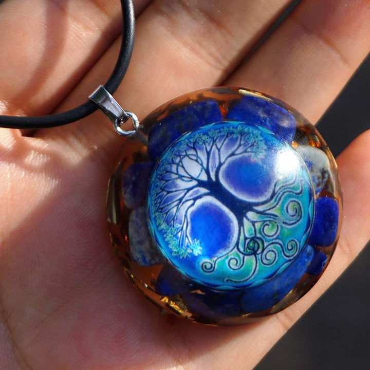 Collier Reki Arbre de Vie en Lapis Lazuli Olivenorma