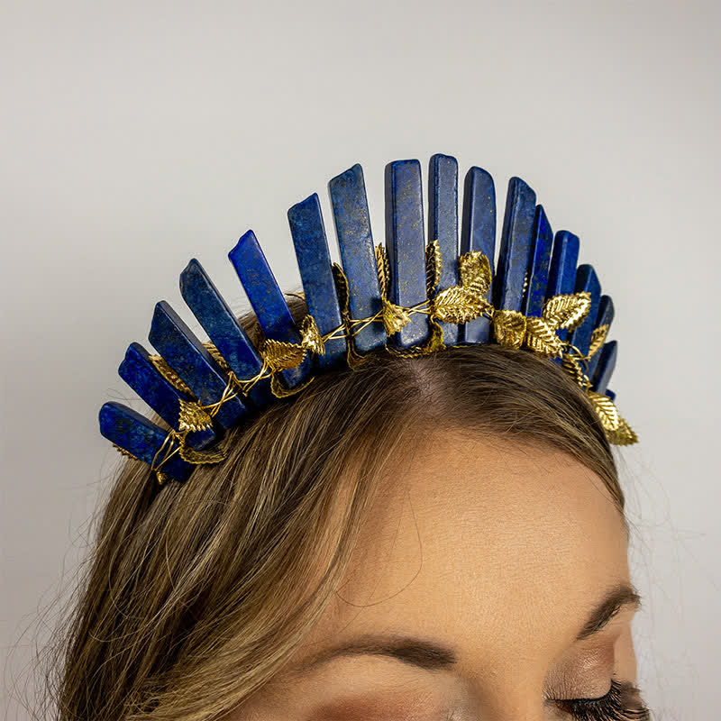Couronne de cristal de sorcière de lune en lapis-lazuli Olivenorma