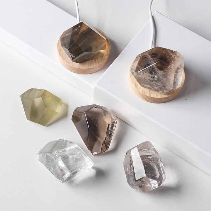 Lampe USB en cristal naturel Olivenorma